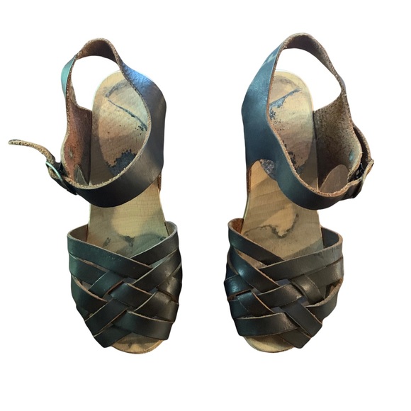 Danish clogs, heeled clog, brown leather, size 35 - Picture 2 of 6